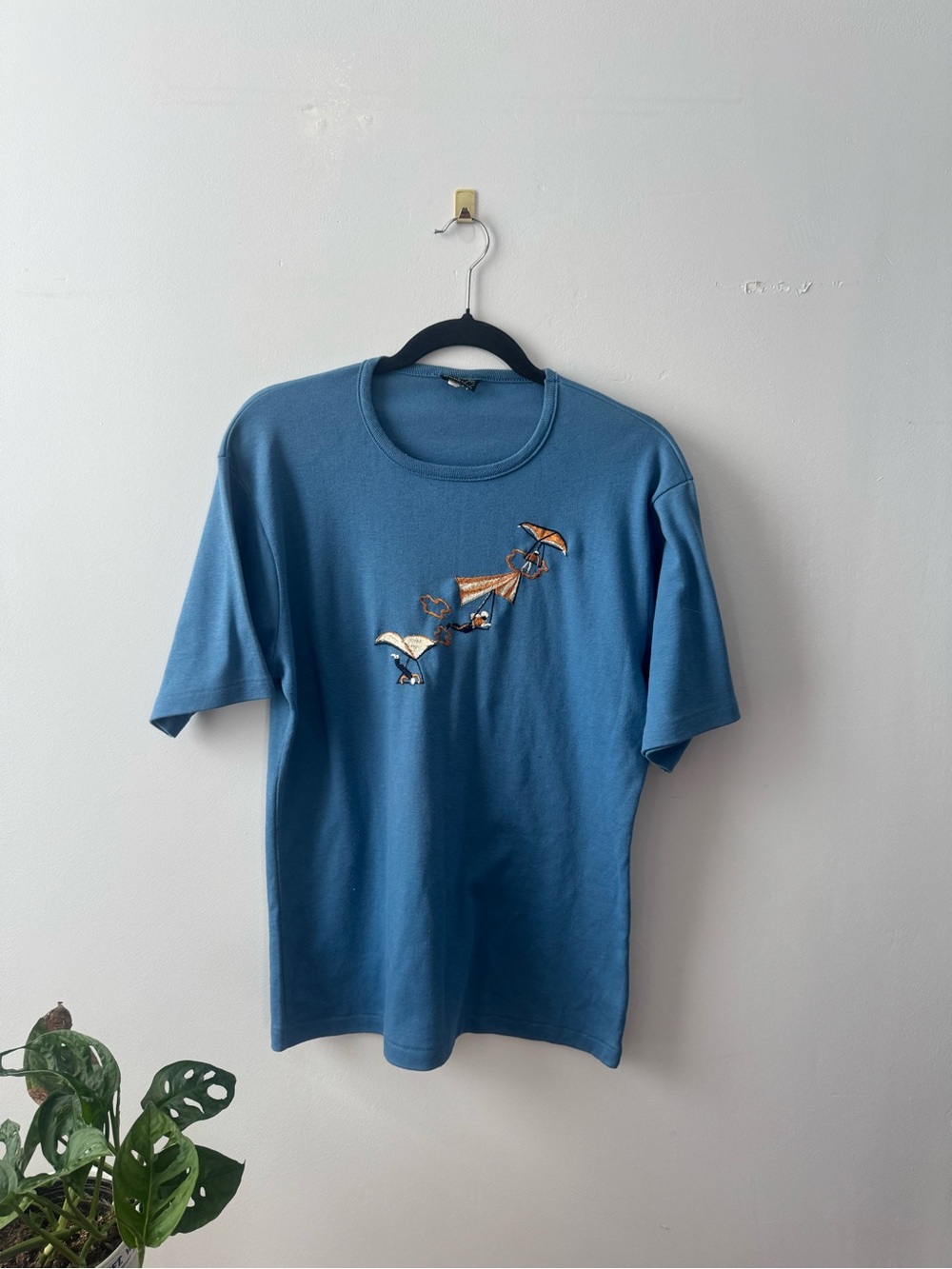 Vintage Woman’s Embroidered Short Sleeve Shirt